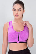 Sports bra zipper