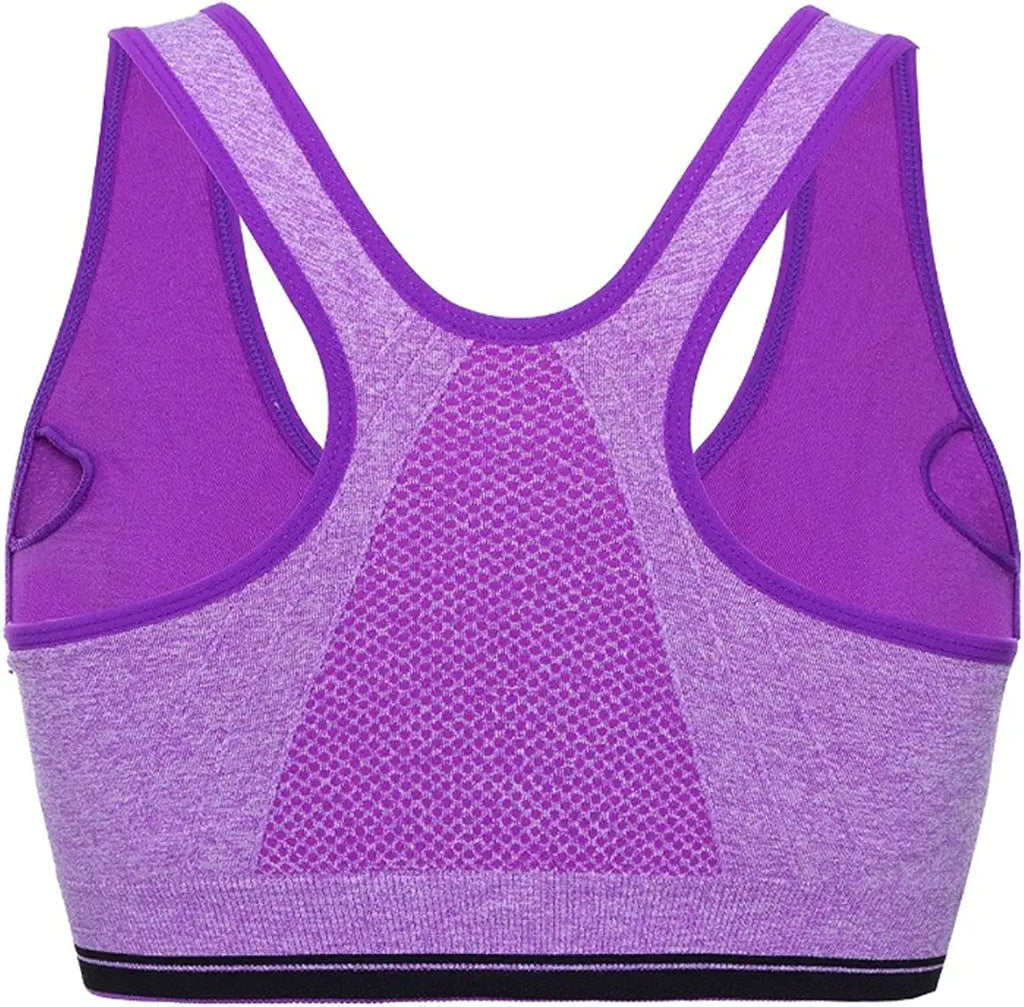 Sports bra zipper